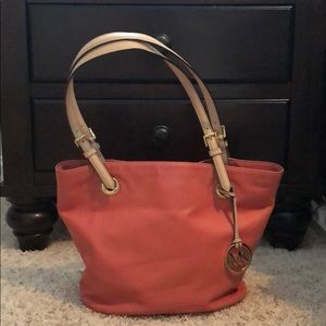Michael Kors Hand Bag with Tan Straps